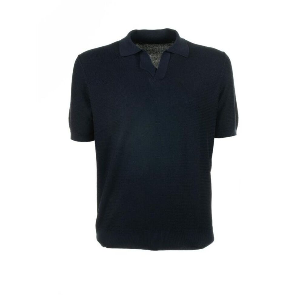 TAGLIATORE Men's Short Sleeve Knit Polo Shirt Men BLUE T-Shirts